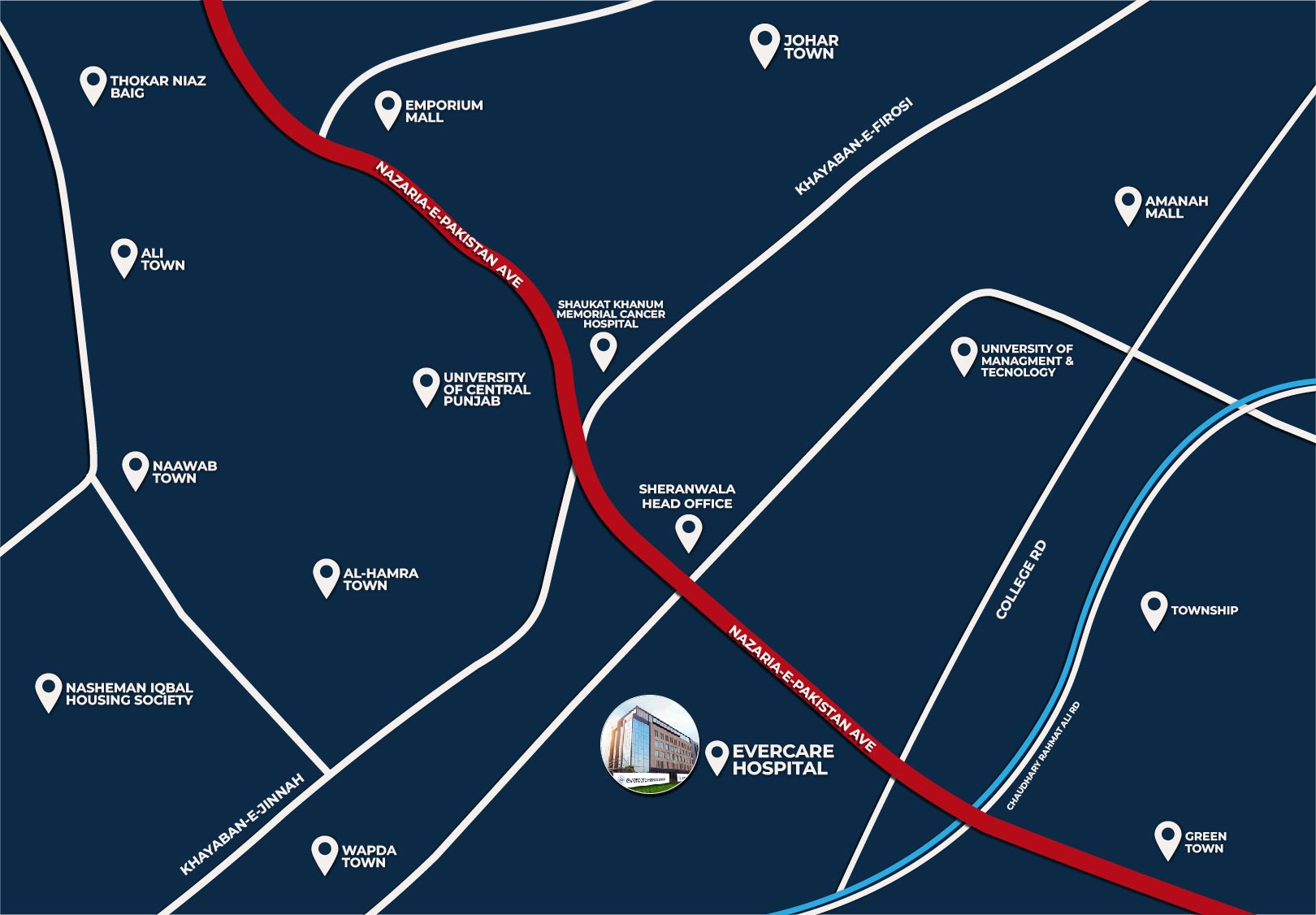 evercare map