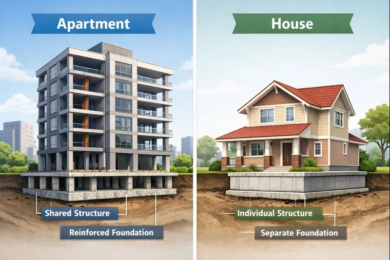 Residential building vs home building safety comparison