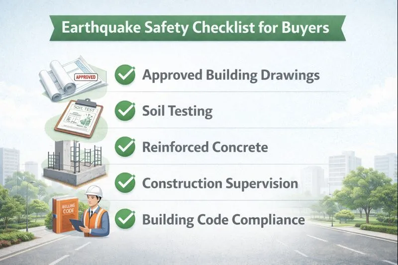 Earthquake safety checklist for residential buildings